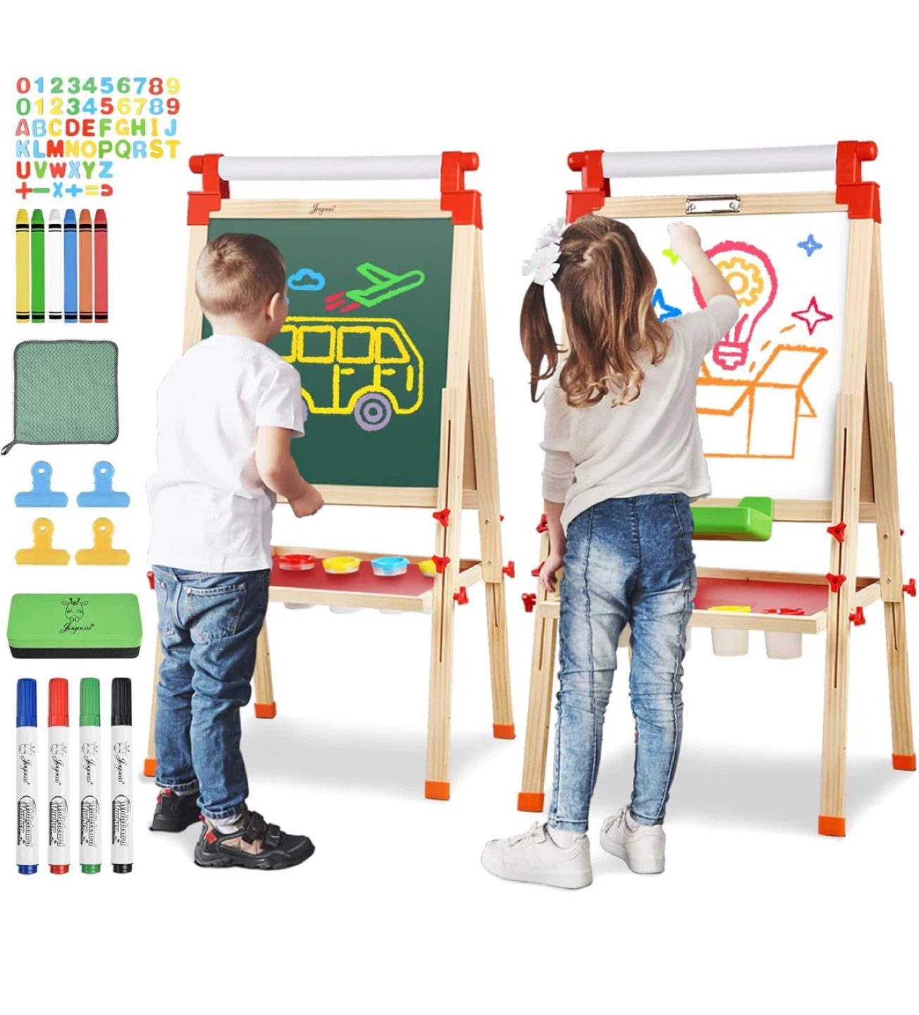 Joyooss 3-in-1 Kids Wooden Art Easel