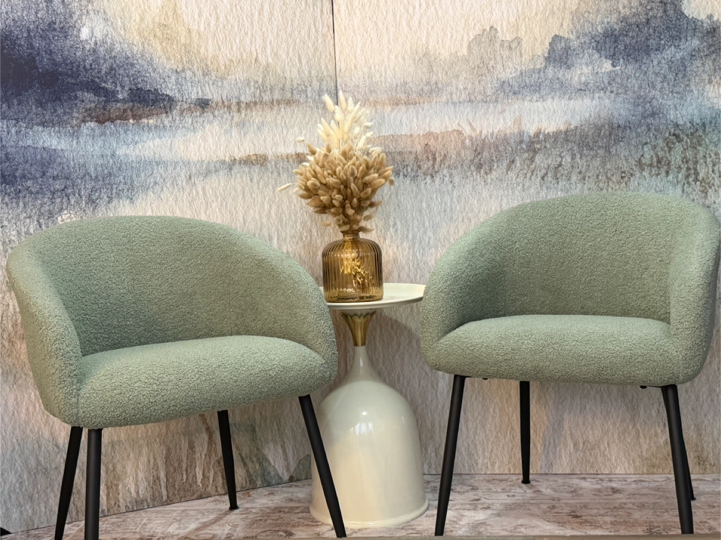 Boucle Modern Luxury Accent  Chairs set of 2