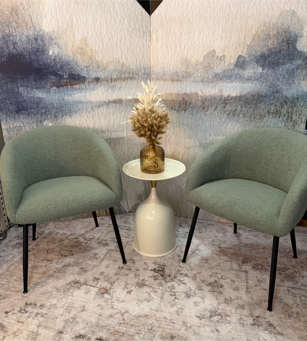 Boucle Modern Luxury Accent  Chairs set of 2 - photo 3