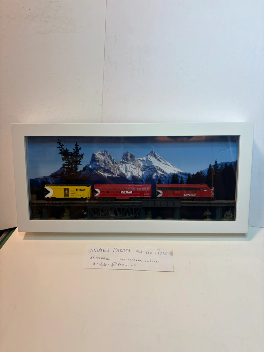 Shadow Box Diorama with CP Rail and P-Rail Trains