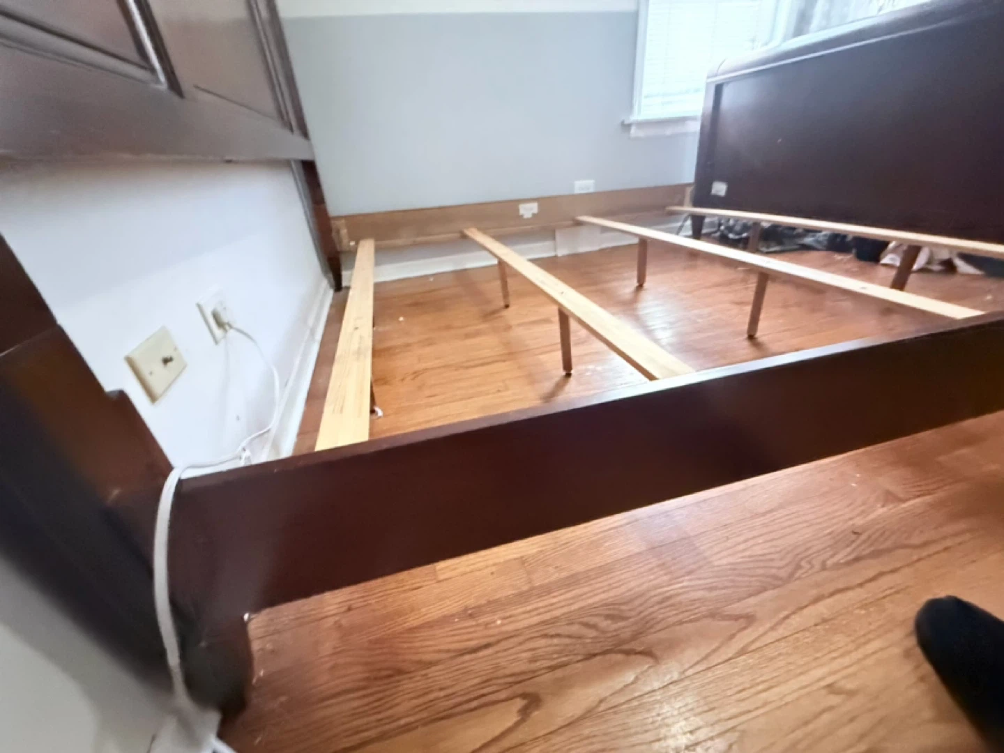 Dark Wood Sleigh Headboard