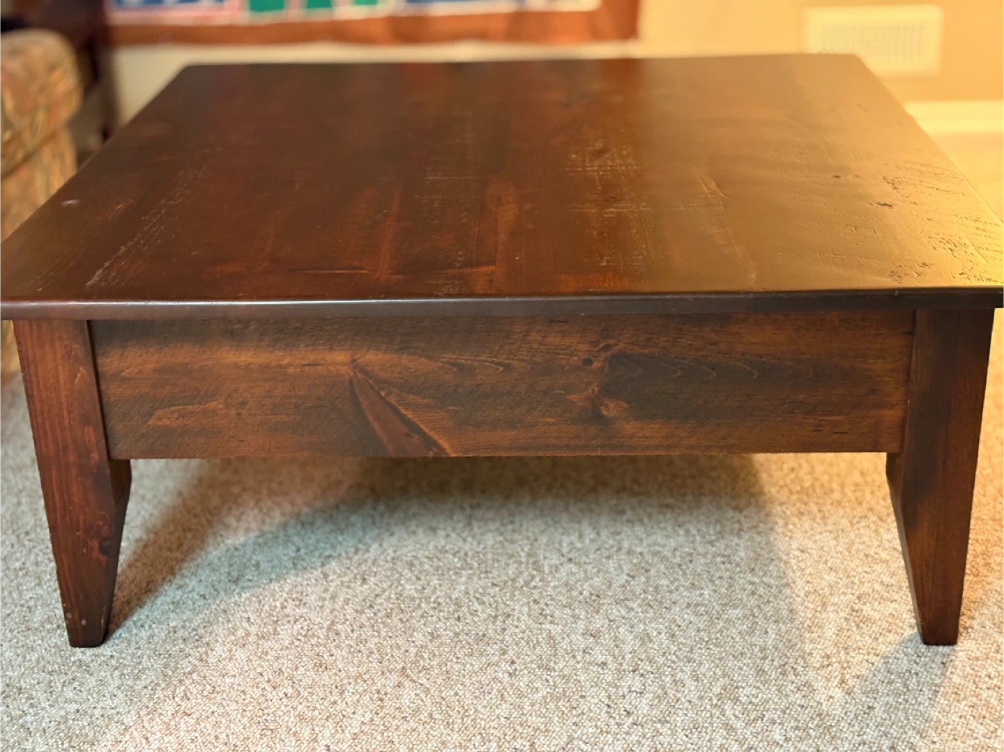 Wooden Coffee Table with Drawer - photo 3
