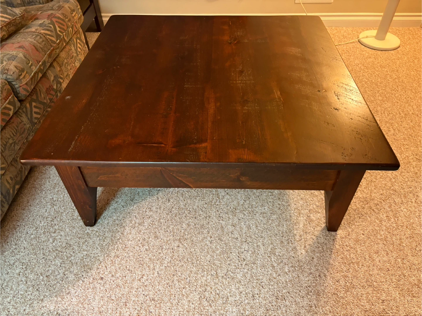 Wooden Coffee Table with Drawer