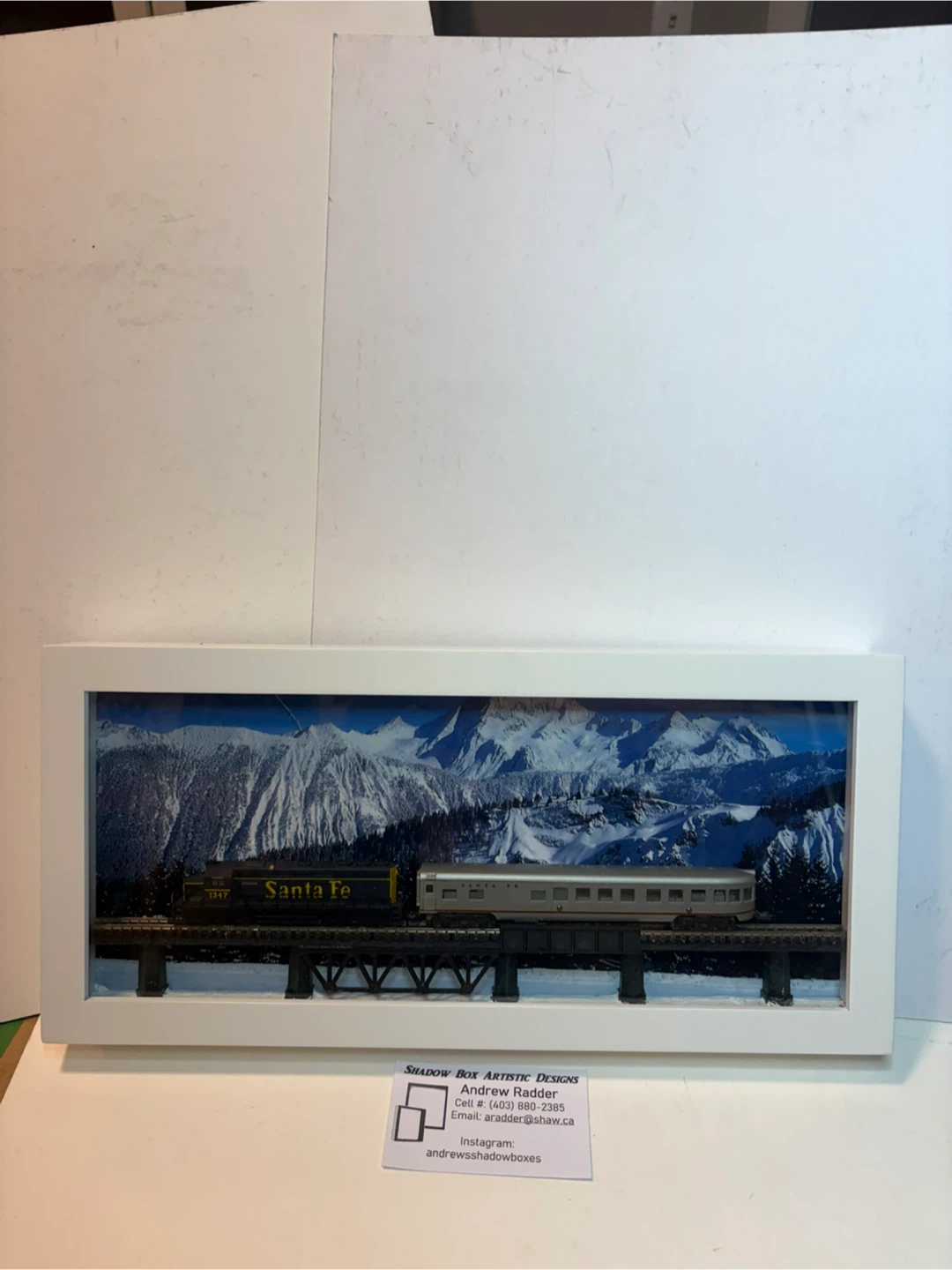 Shadow Box Art with Santa Fe Train Diorama