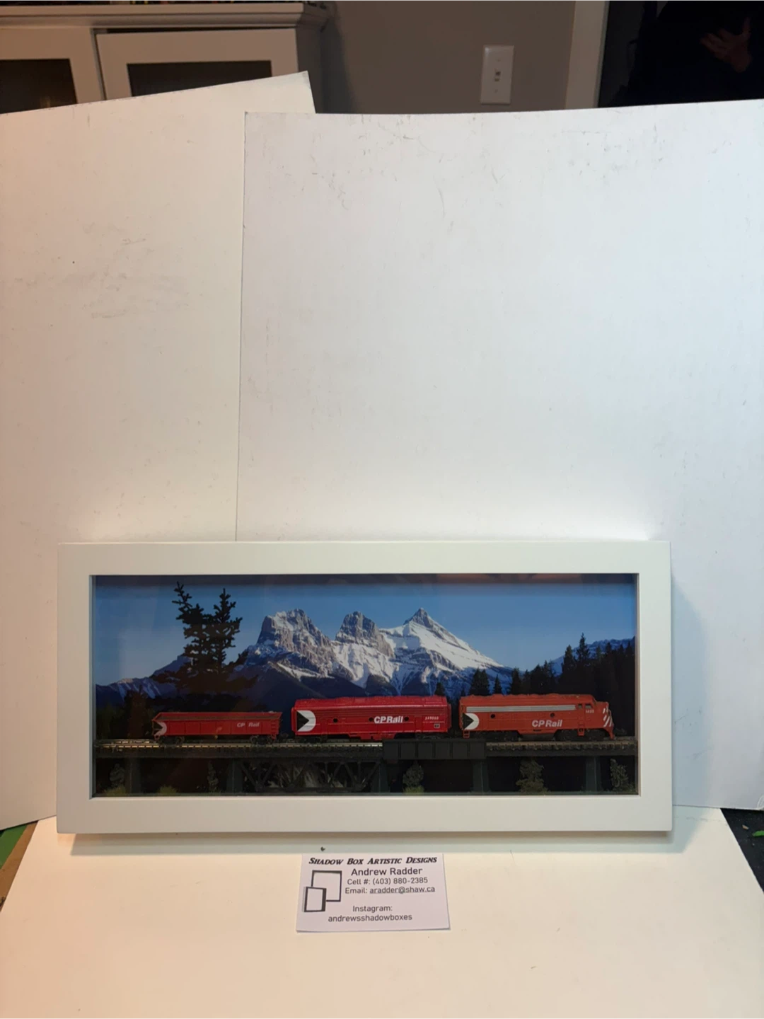 CP Rail Model Train Shadow Box Diorama