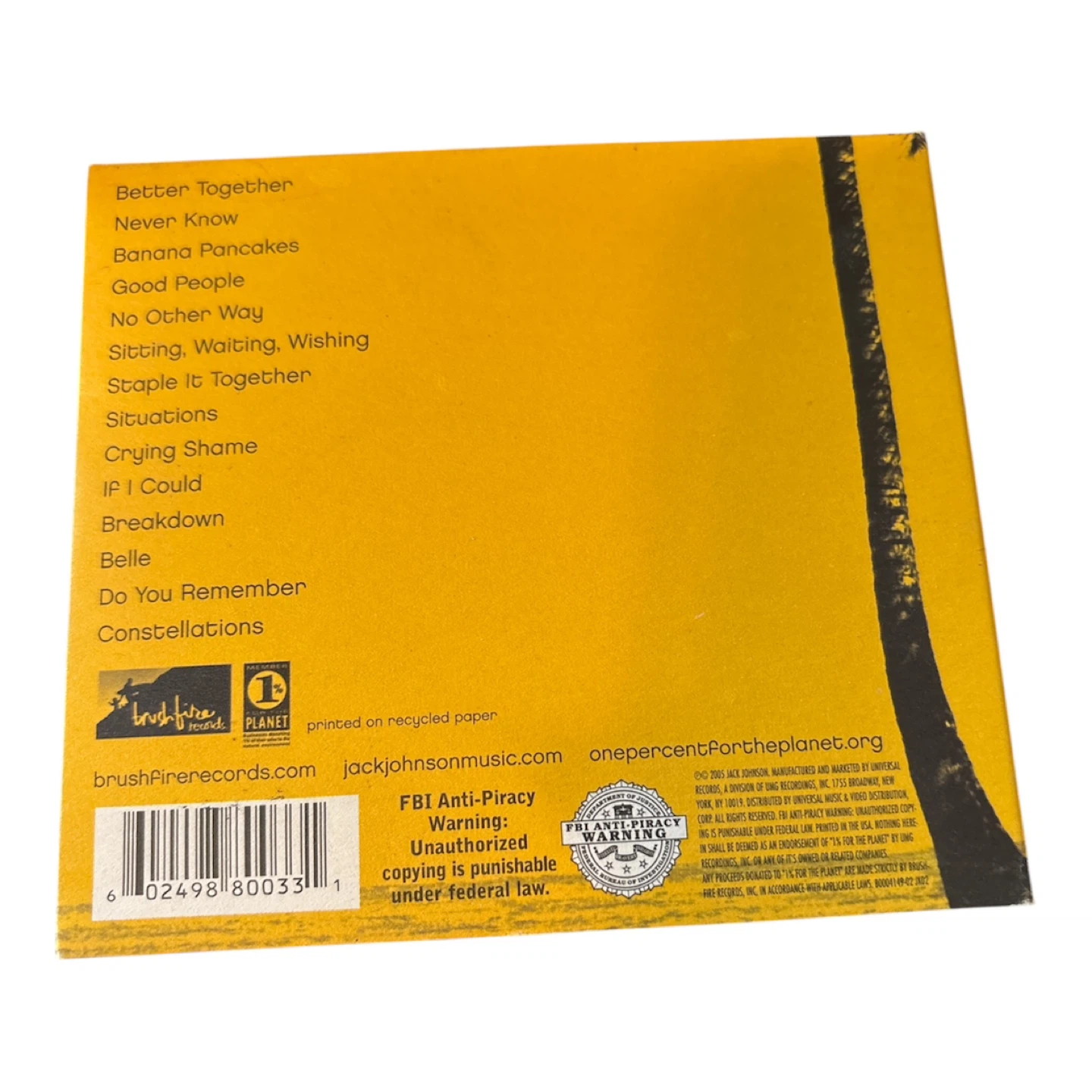 In Between Dreams by Jack Johnson (CD, 2005) - photo 4