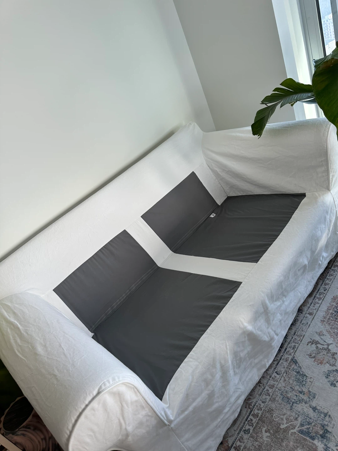 White Sofa with Removable Slipcover - photo 5