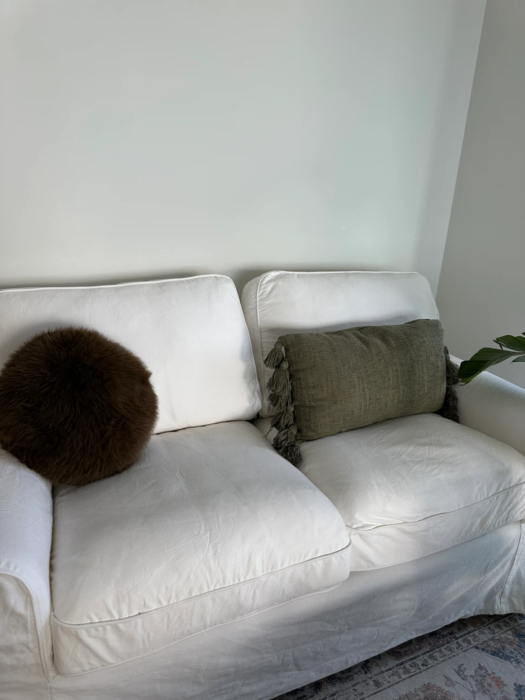 White Sofa with Removable Slipcover - photo 3