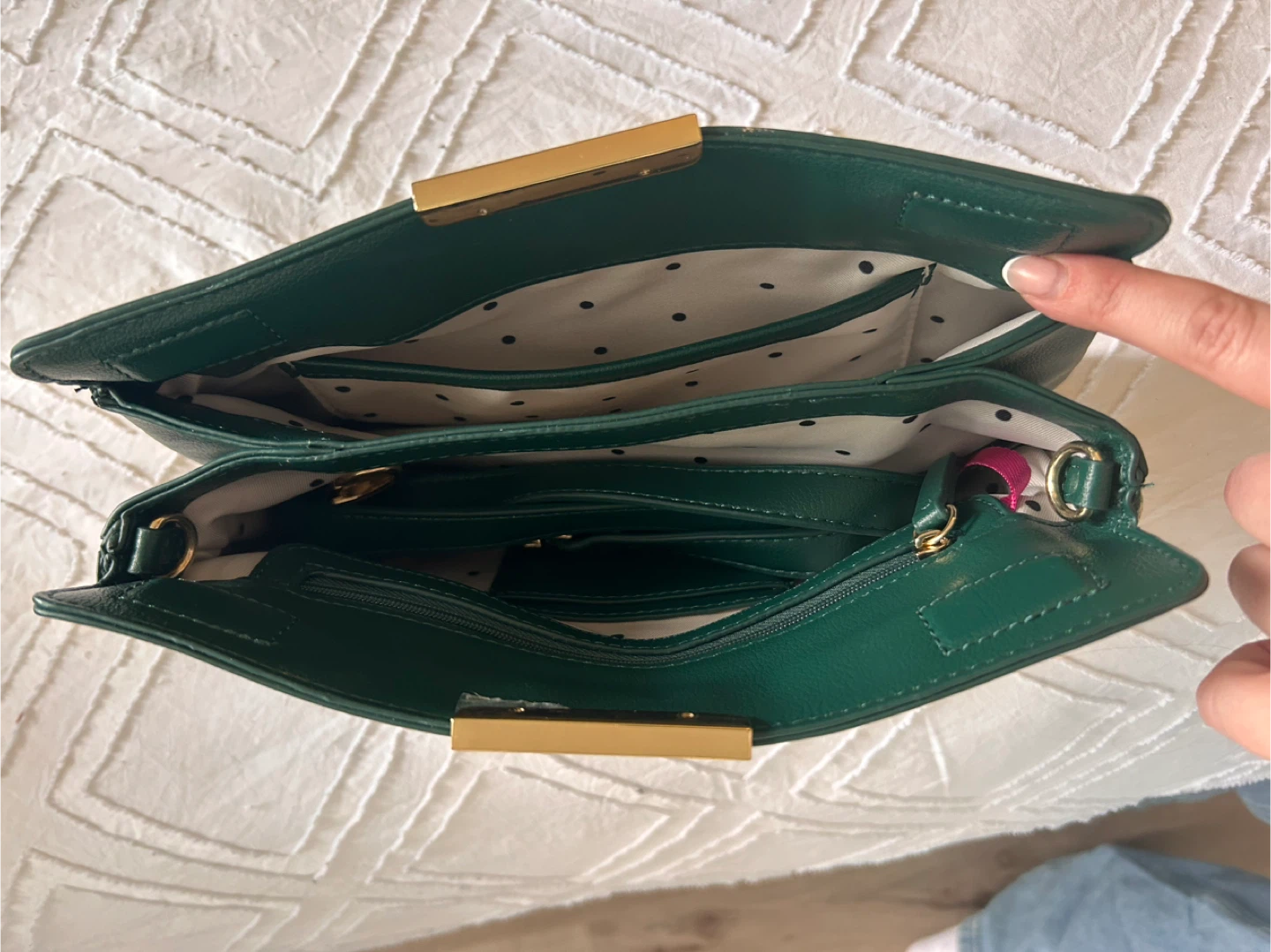 Forest Green Clutch/Shoulder Bag - photo 2
