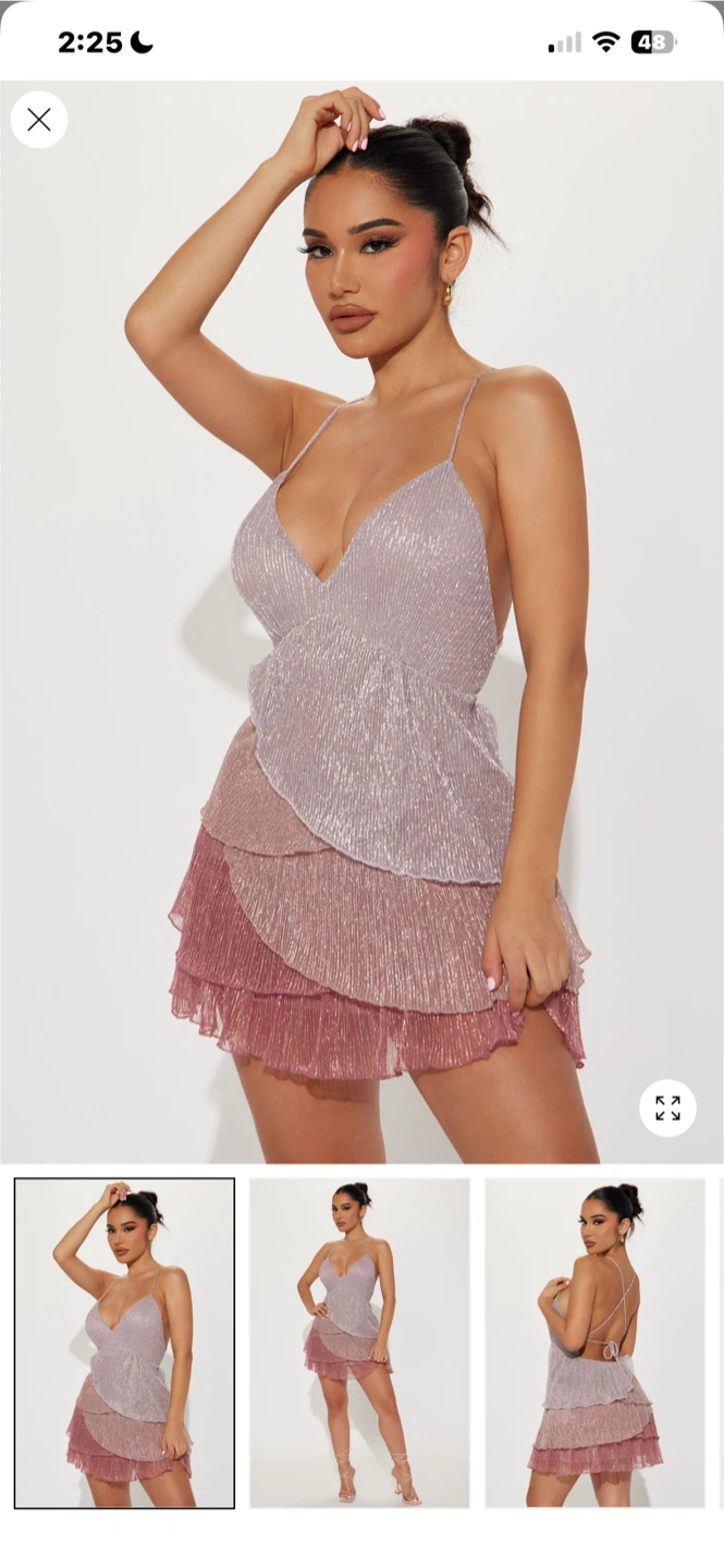 Sparkly Tiered Mini Dress