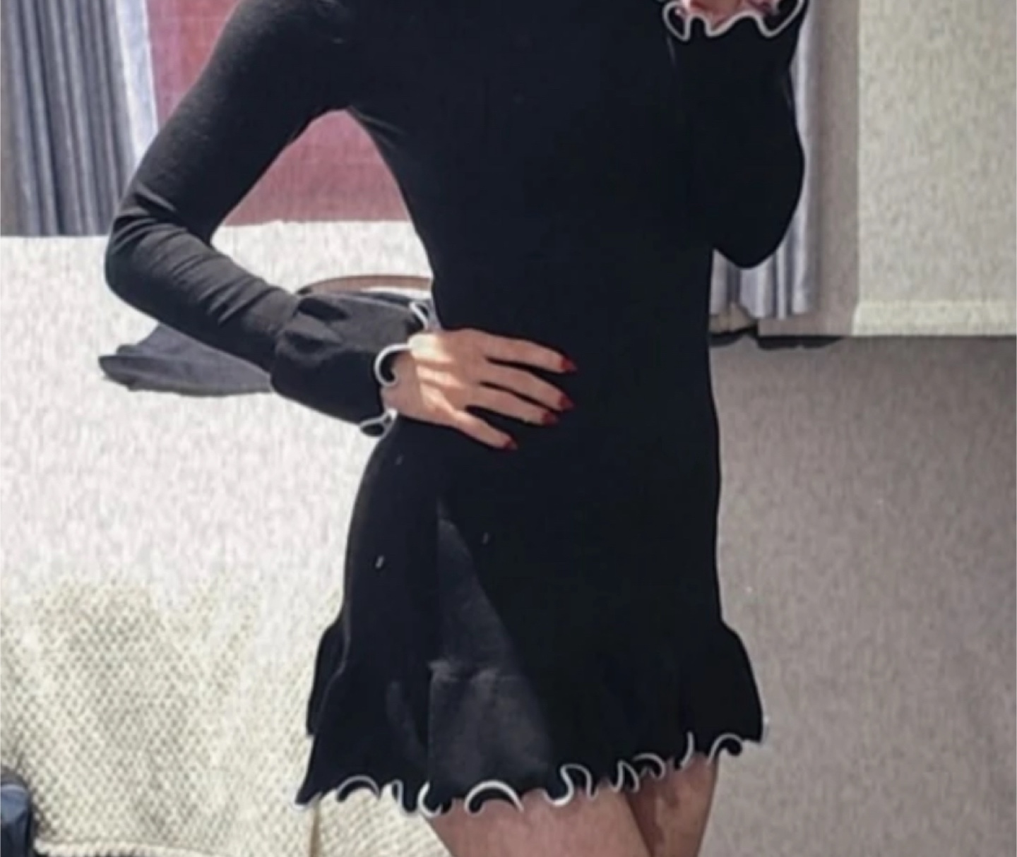 Black mini dress size Small