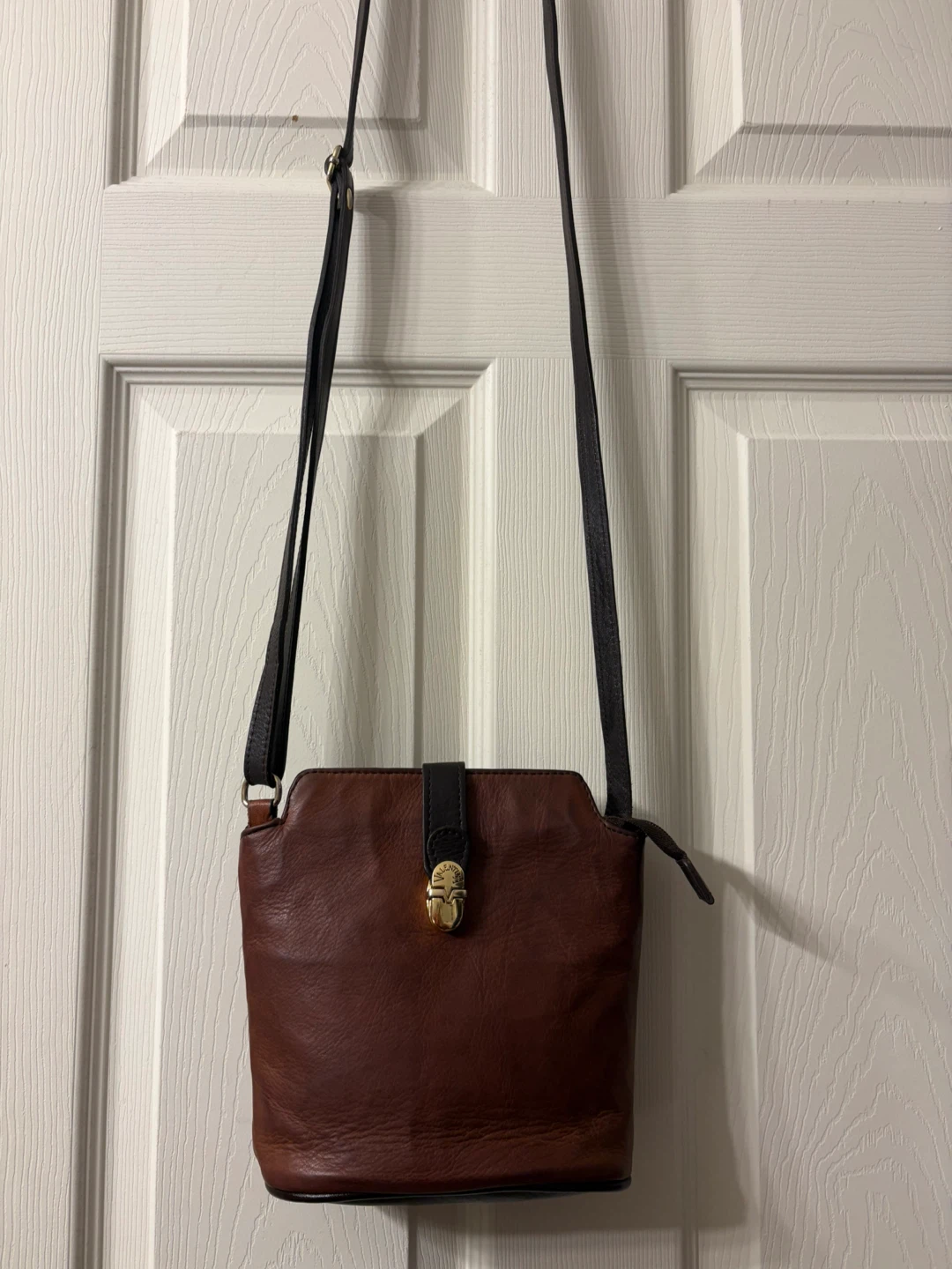 Valentina Chestnut Brown Leather Crossbody Bag - photo 2