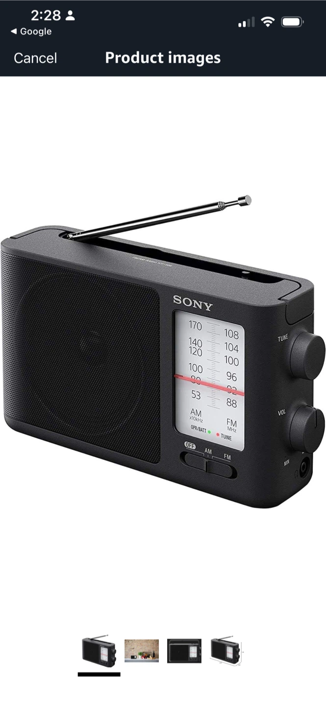 New Sony AM/FM Portable Radio