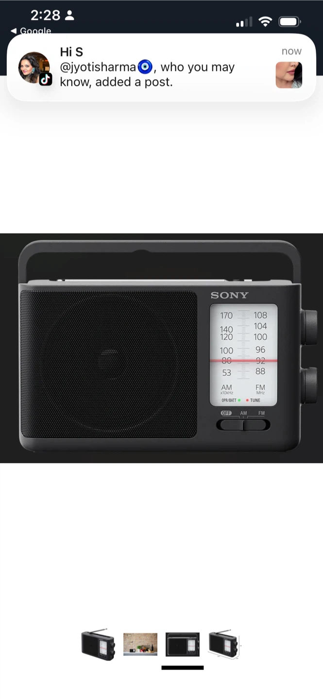 New Sony AM/FM Portable Radio - photo 2