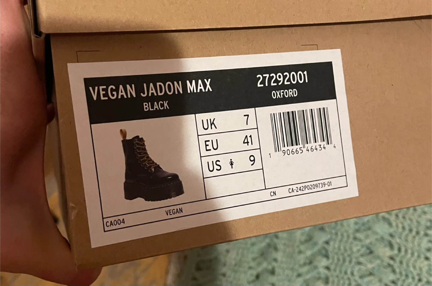 Dr. Martens Vegan Jadon Max noir - photo 4