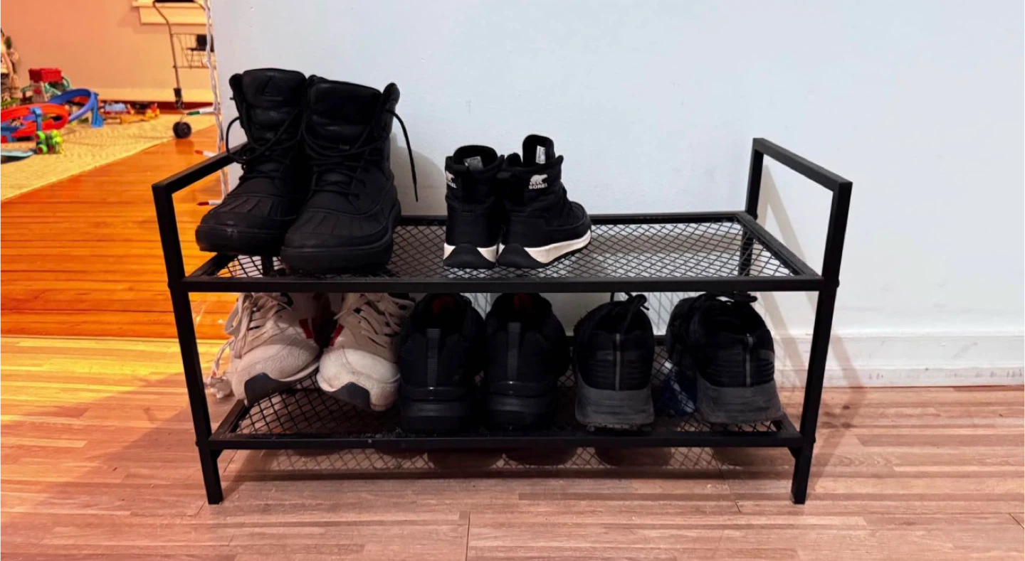 2-Tier Metal Shoe Rack