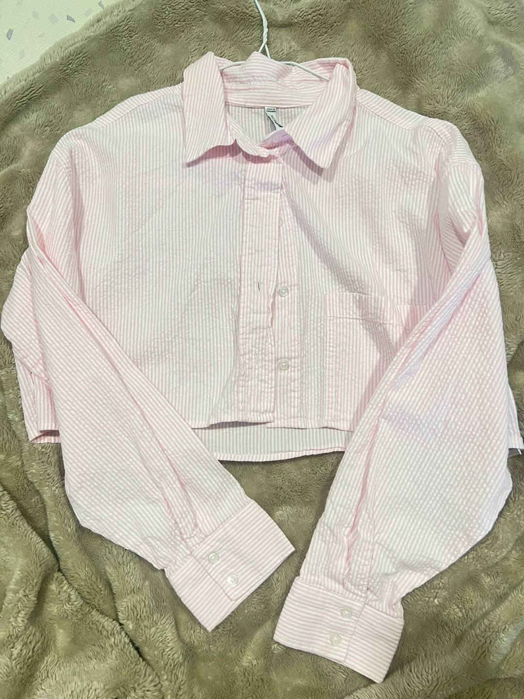 Pink Cropped Shirt