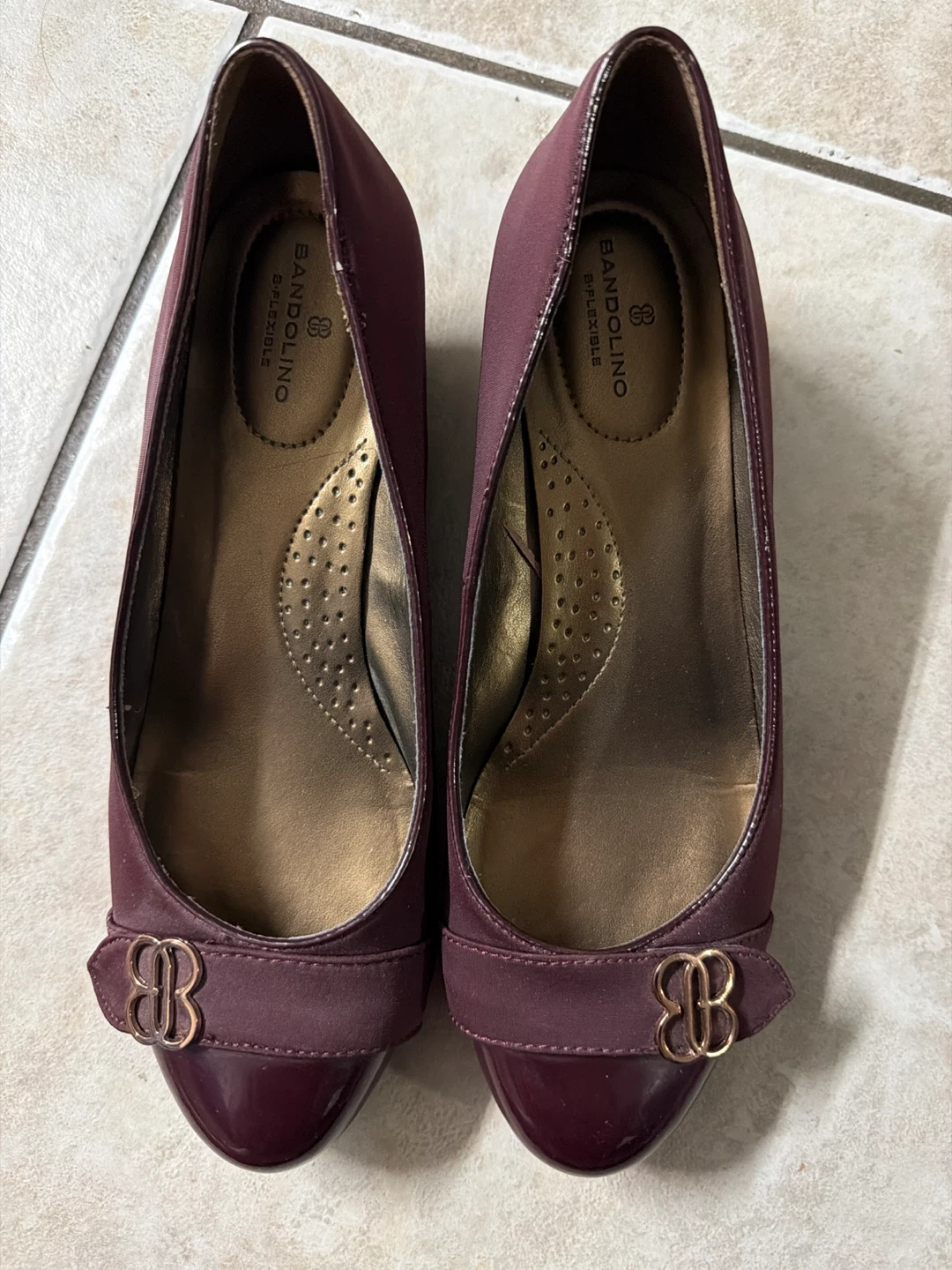 Bandolino Women's Burgundy Wedge Shoes 🏆 - photo 2