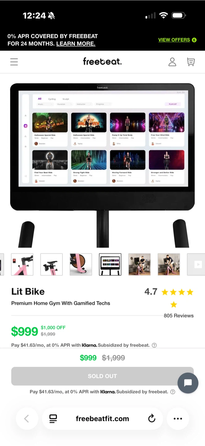 Freebeat Lit Bike Premium Home Gym - photo 5