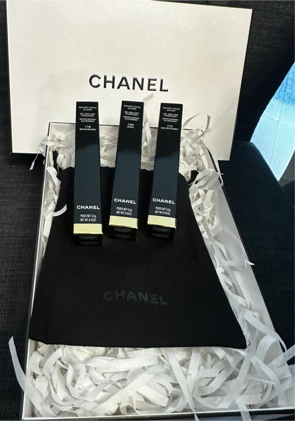 Chanel New in Box Rouge Coco Gloss Moisturizing Lip Gloss Set