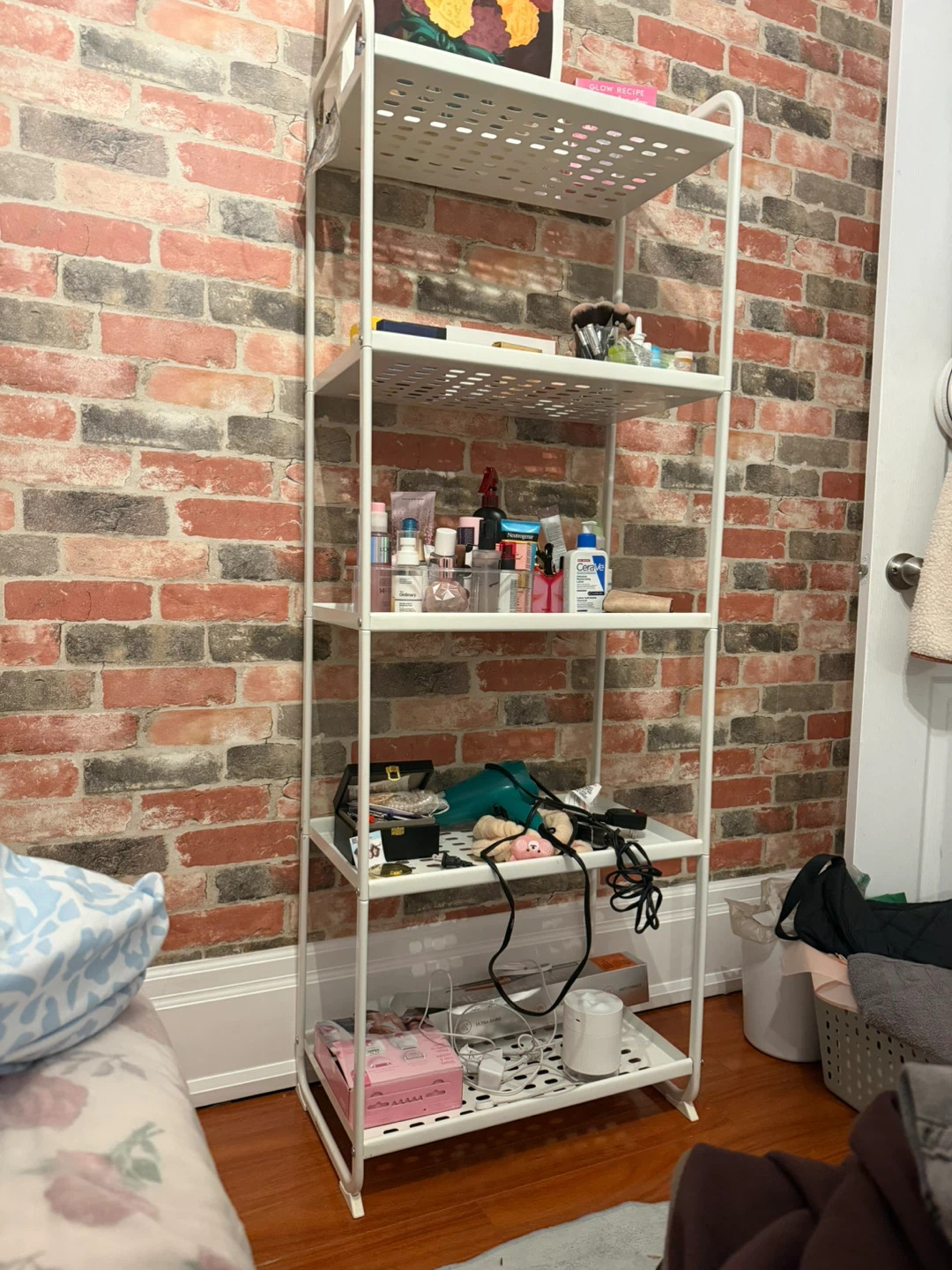 Ikea White Metal Shelf Unit