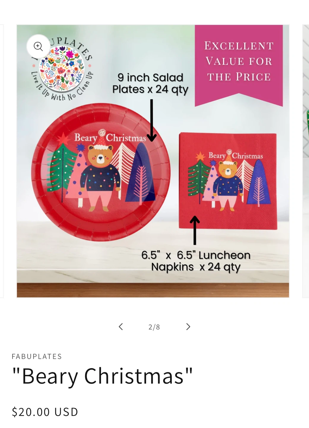 48 pc Premium Paper Plates & Napkins Set 🏆 - photo 3