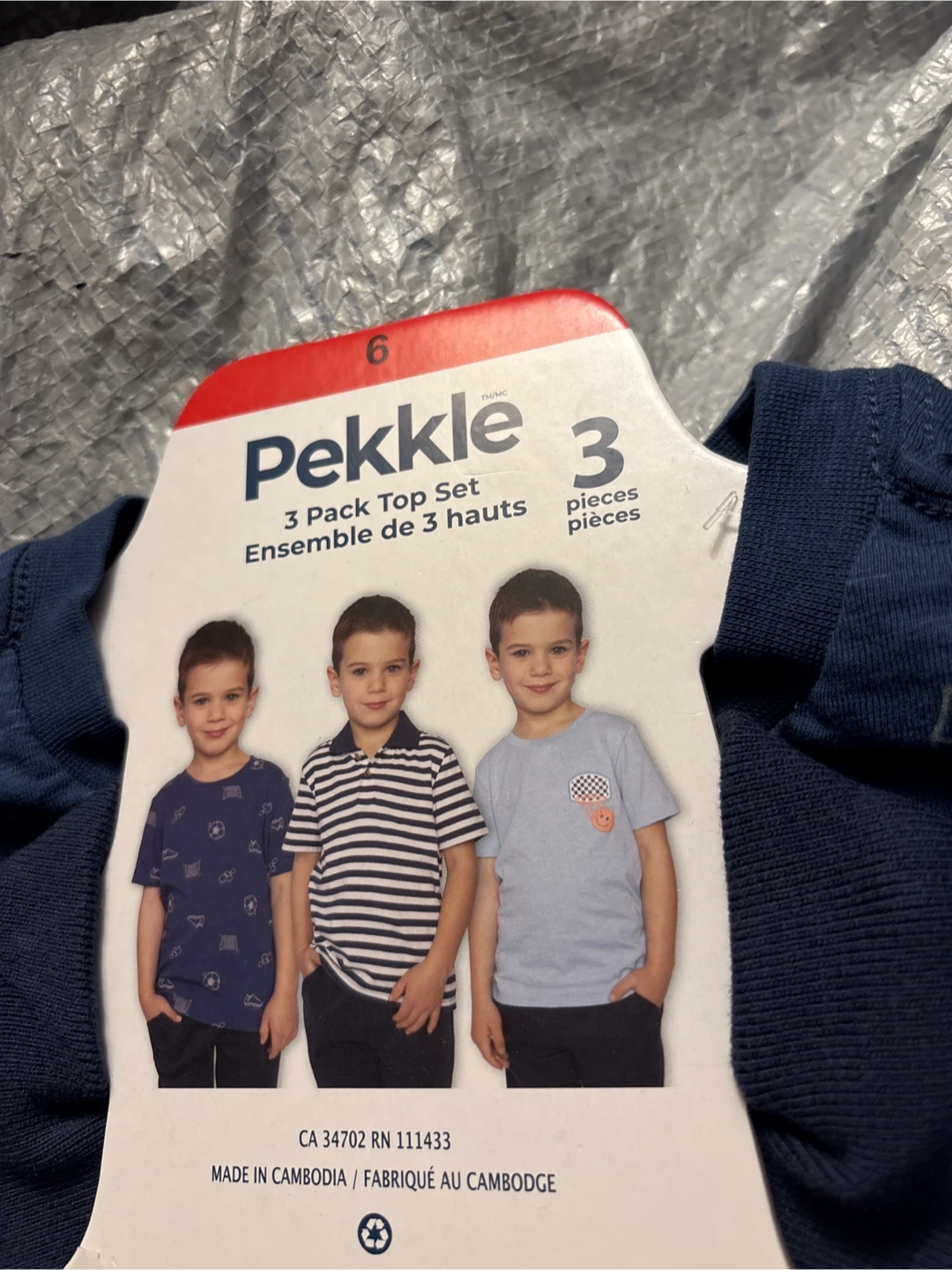 Pekkle 3 Pack Boys Tops Size 6 - photo 2