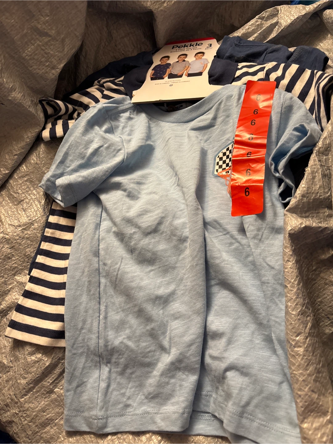 Pekkle 3 Pack Boys Tops Size 6