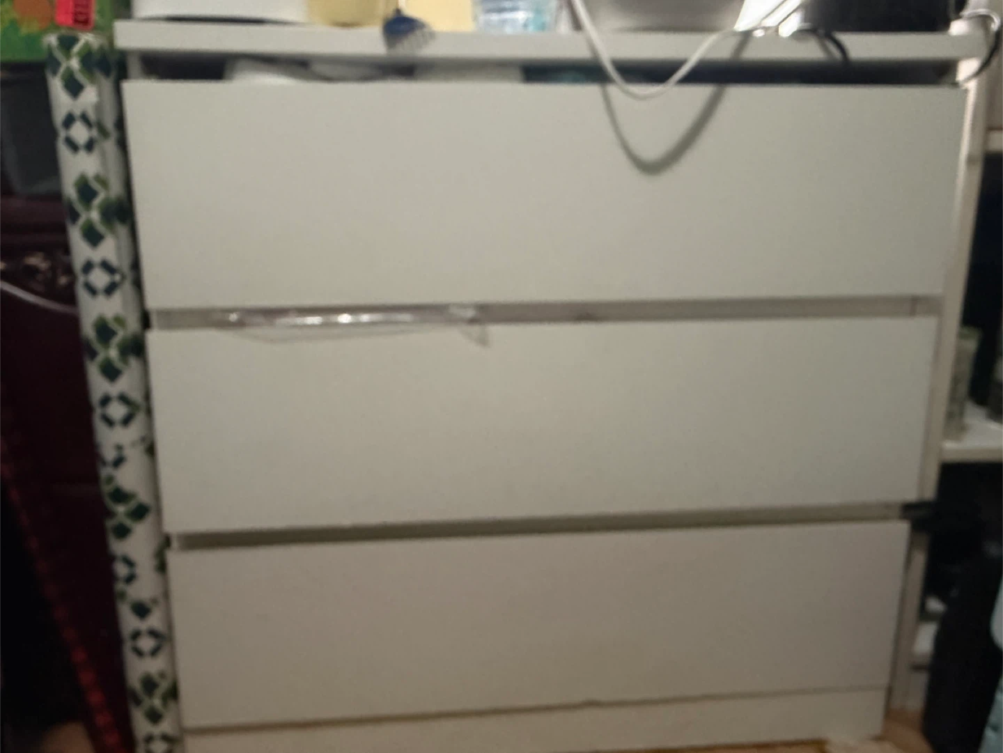 White 3-Drawer Dresser