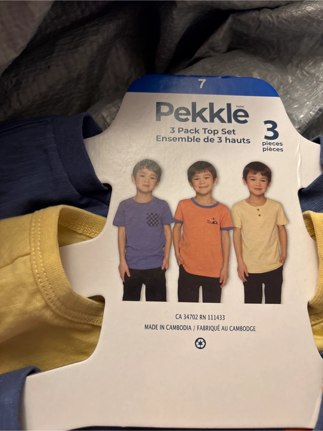 Pekkle Boys 3 Pack Tops Set Size 7 - photo 2