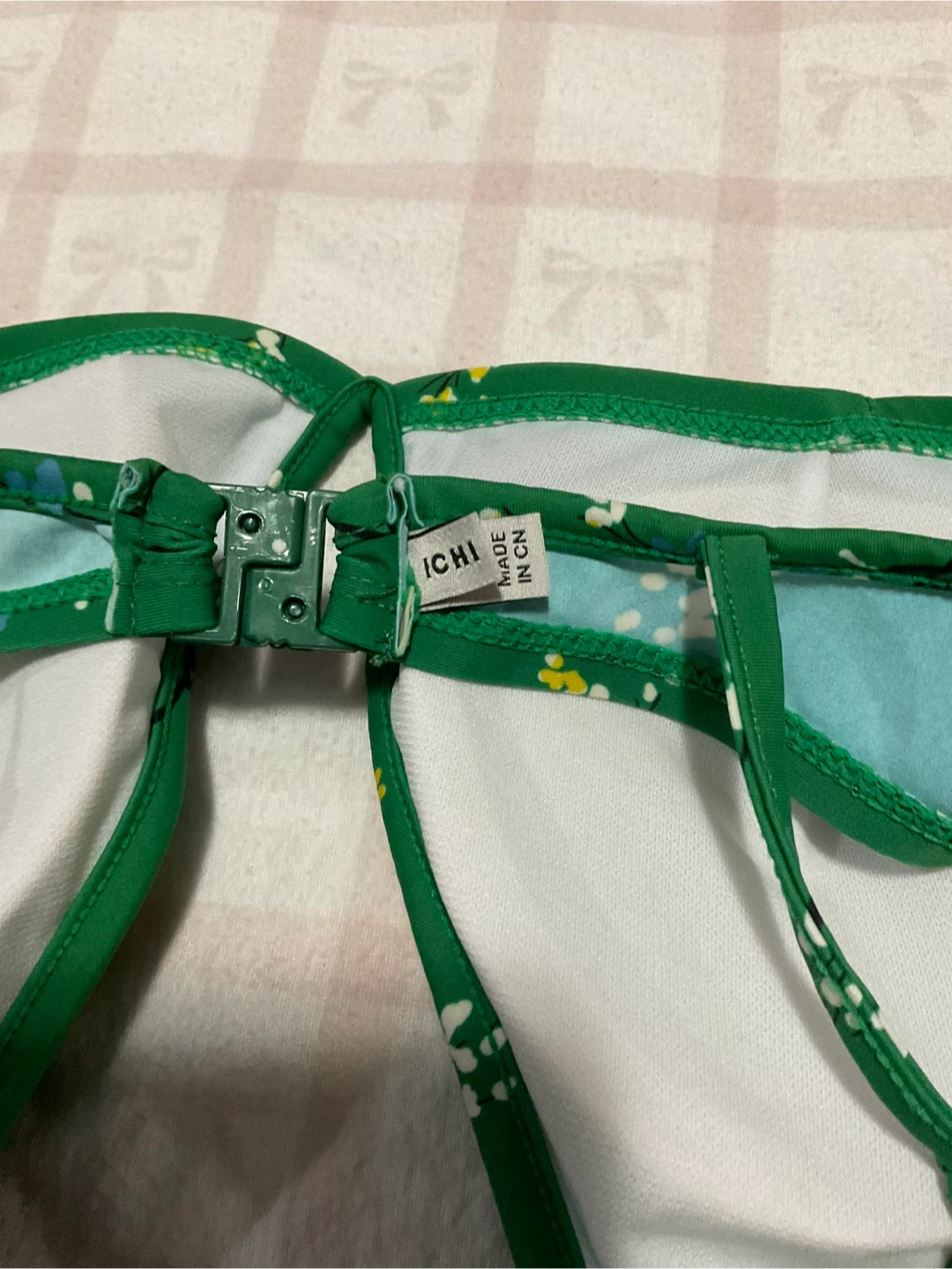 ICHI Green Floral Bikini Top XS - photo 3