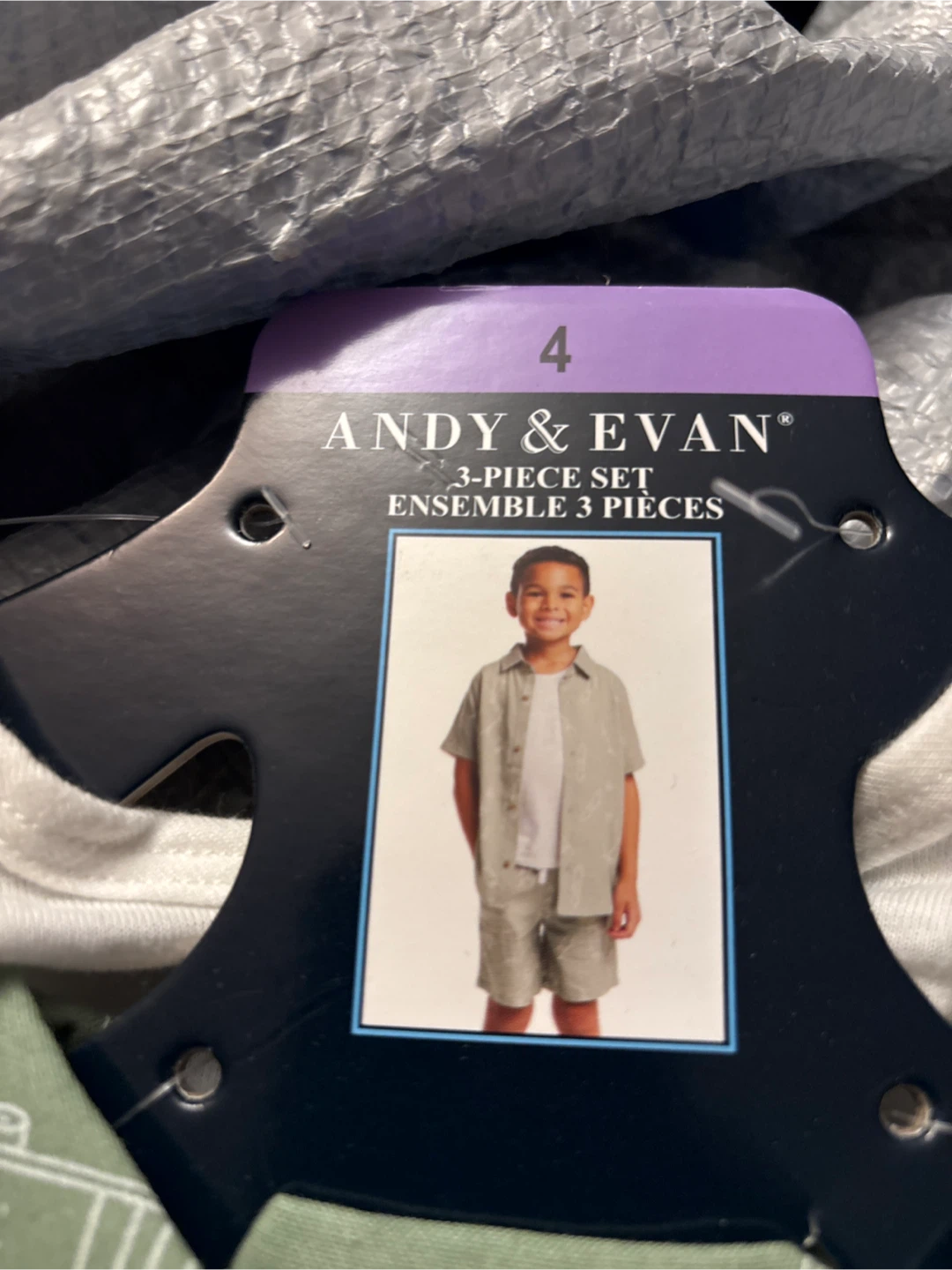 Andy & Evan 3-Piece Skateboard Print Shirt & Shorts Set - Size 4 - photo 2
