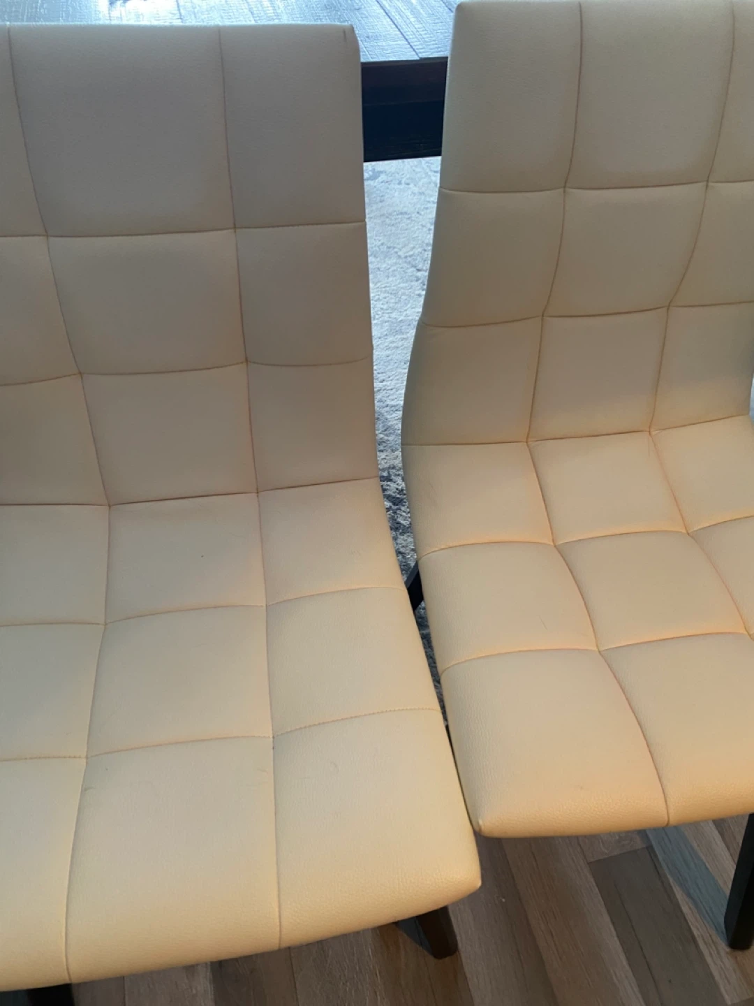Set of 4 vegan  Leather Dining Chairs - photo 2