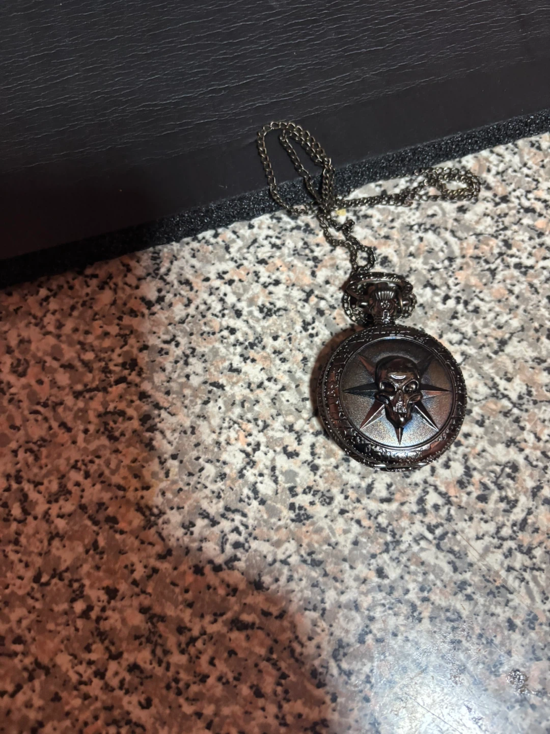 Gothic Skull Pocket Watch with Chain - photo 3