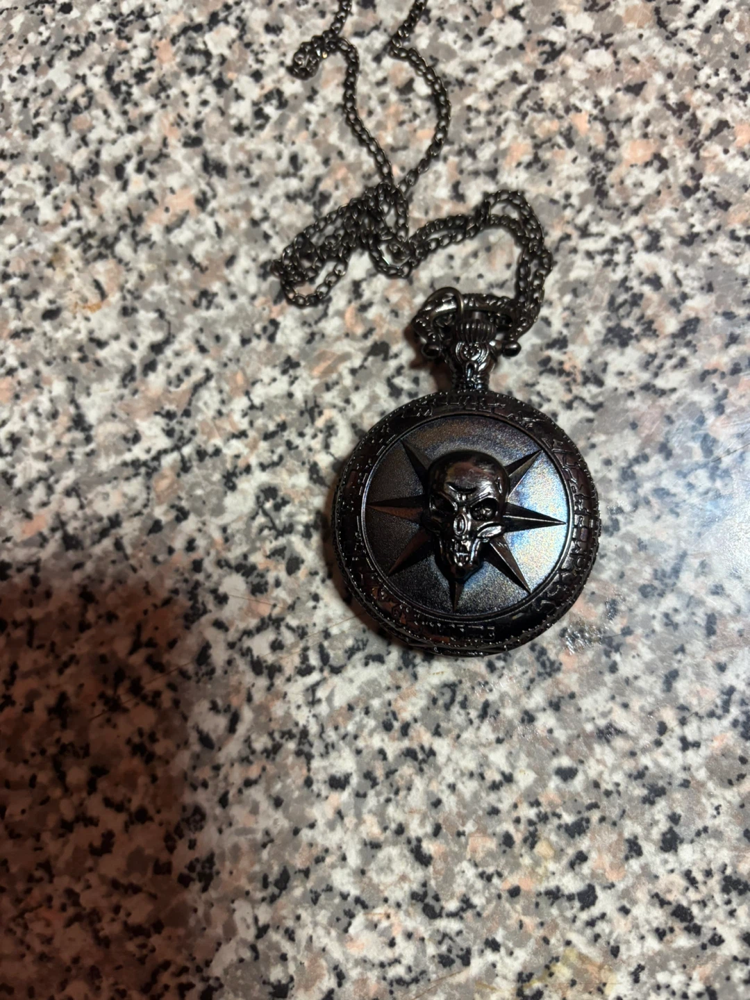 Gothic Skull Pocket Watch with Chain - photo 5