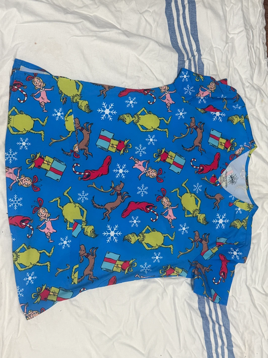 The Grinch Holiday Scrub Top - photo 2