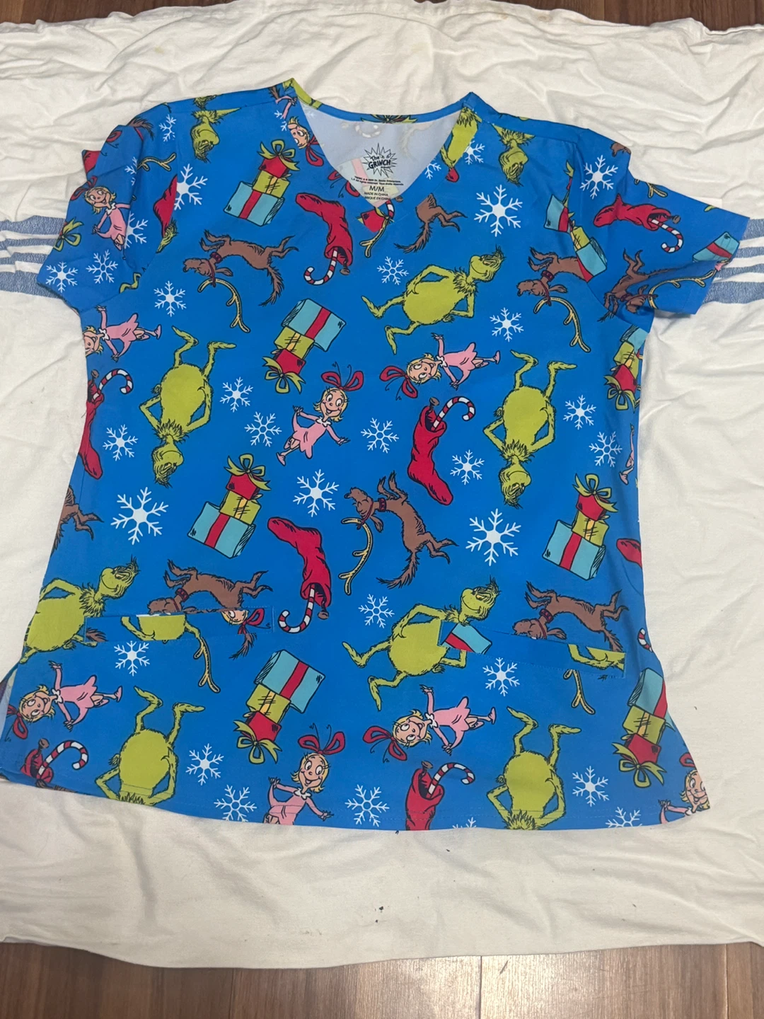 The Grinch Holiday Scrub Top - photo 3