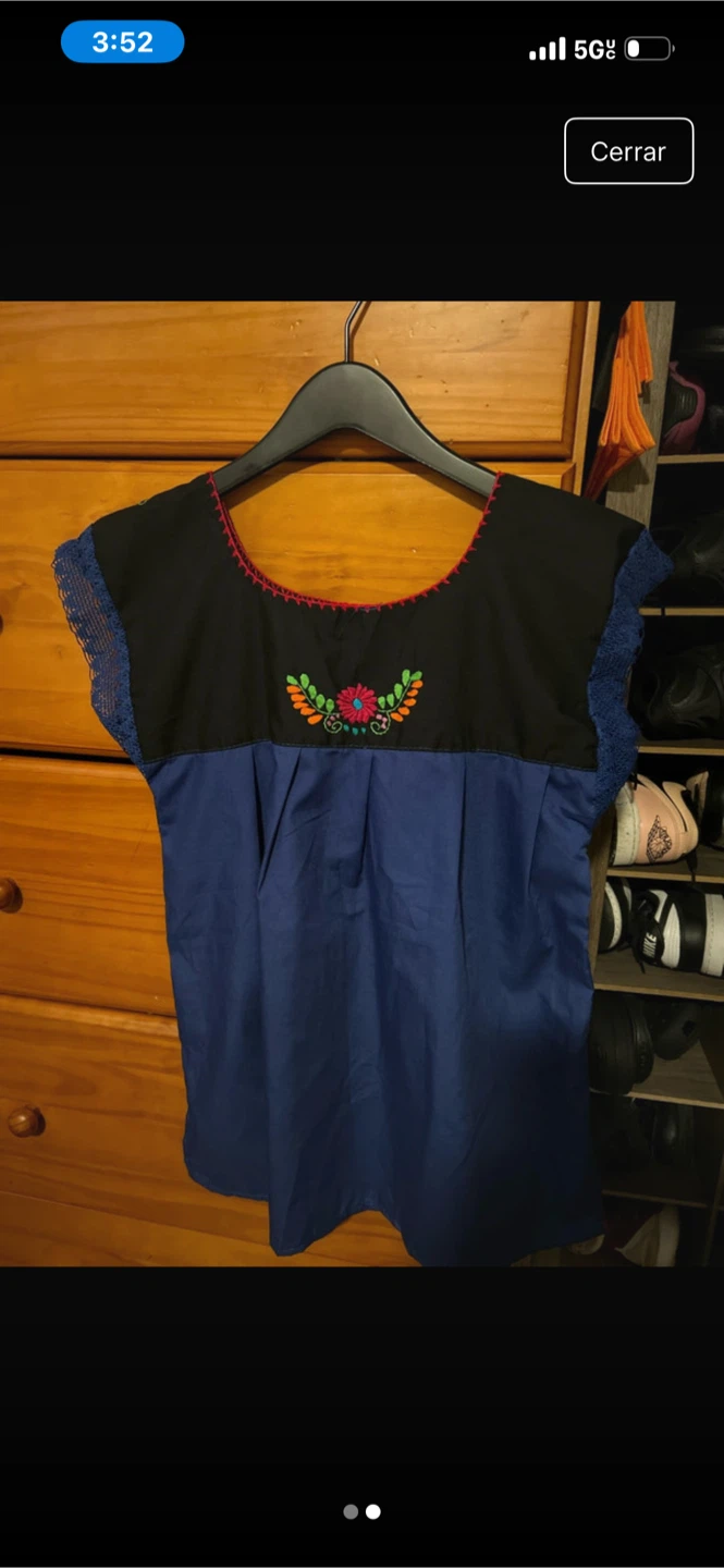 Embroidered Blue Blouse