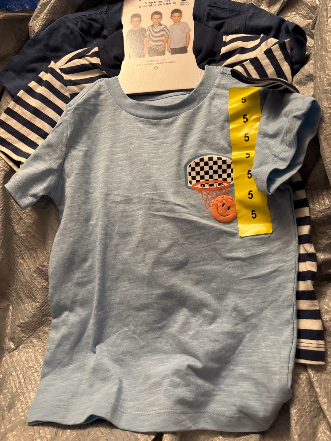 Pekkle 3 Pack Top Set Boys Size 5