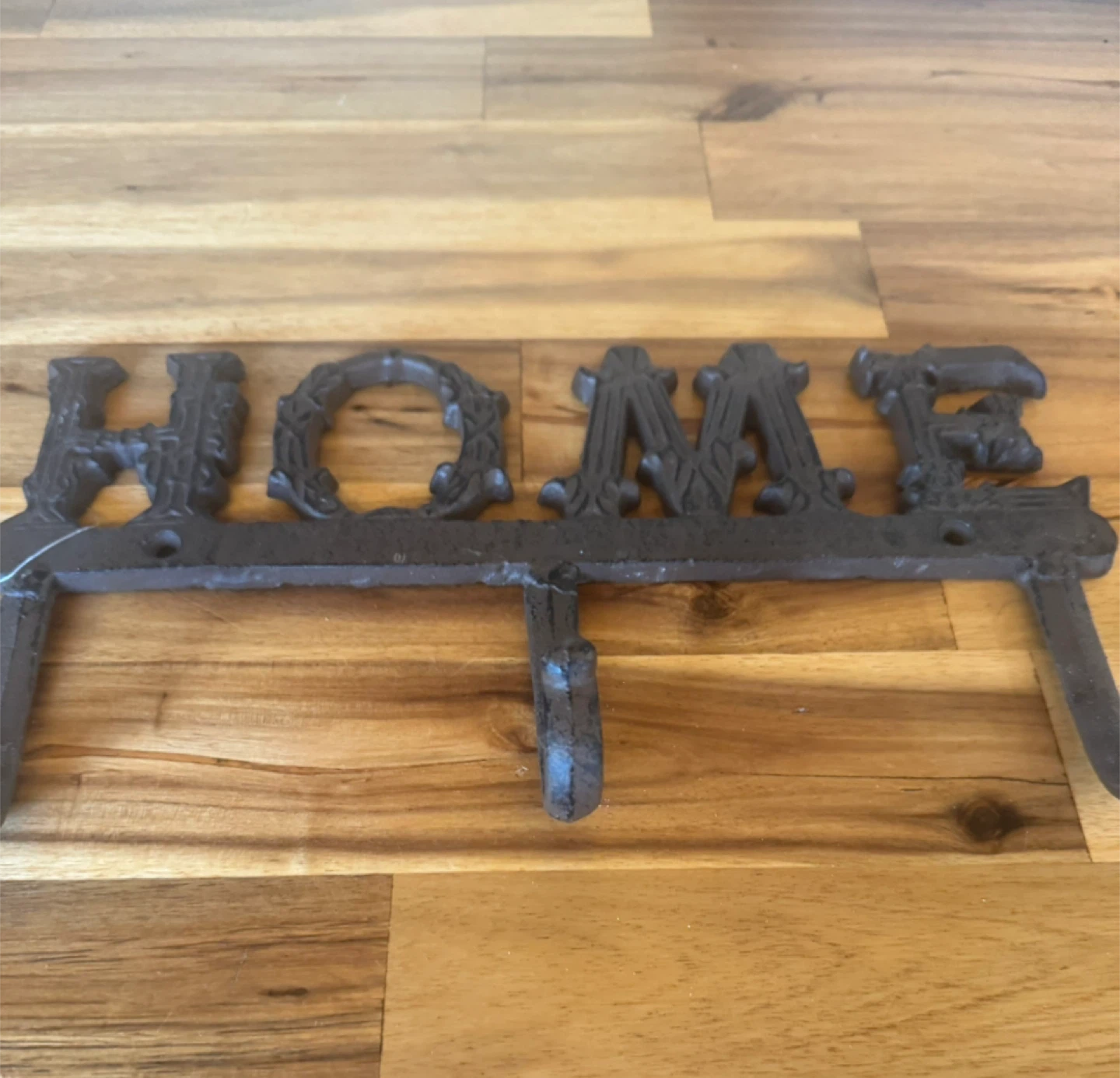 Cast Iron "HOME" Wall Hook Rack