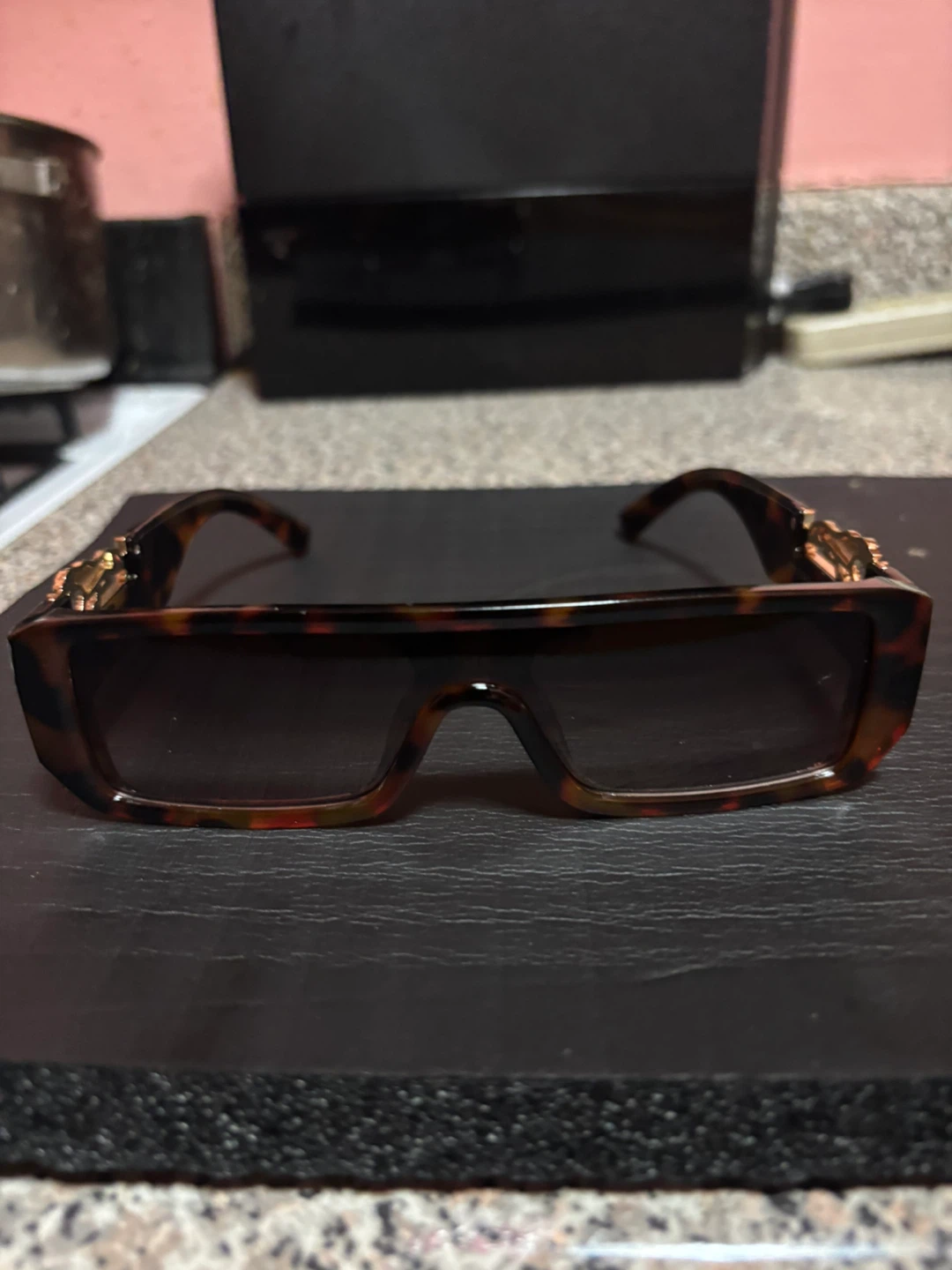 Fashion Sunglasses with Leopard Accent