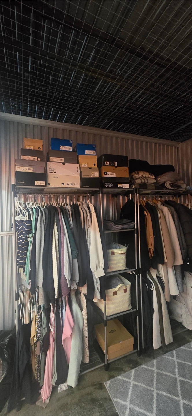 Portable Clothing Rack with Shelving - photo 4