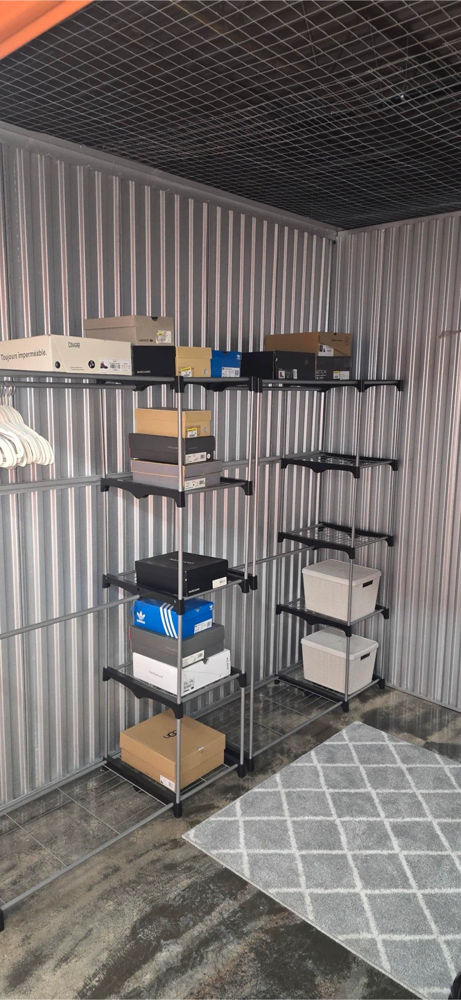 Portable Clothing Rack with Shelving