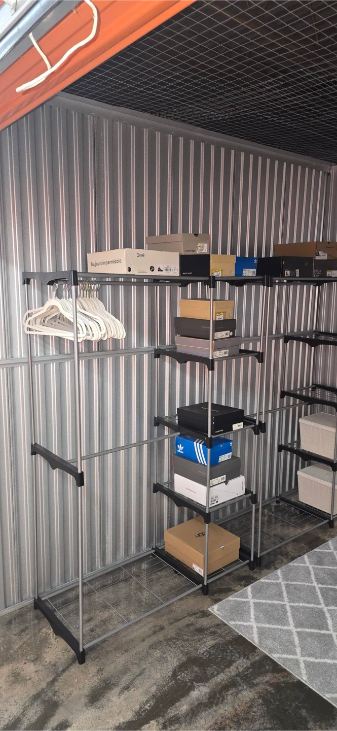 Portable Clothing Rack with Shelving - photo 2