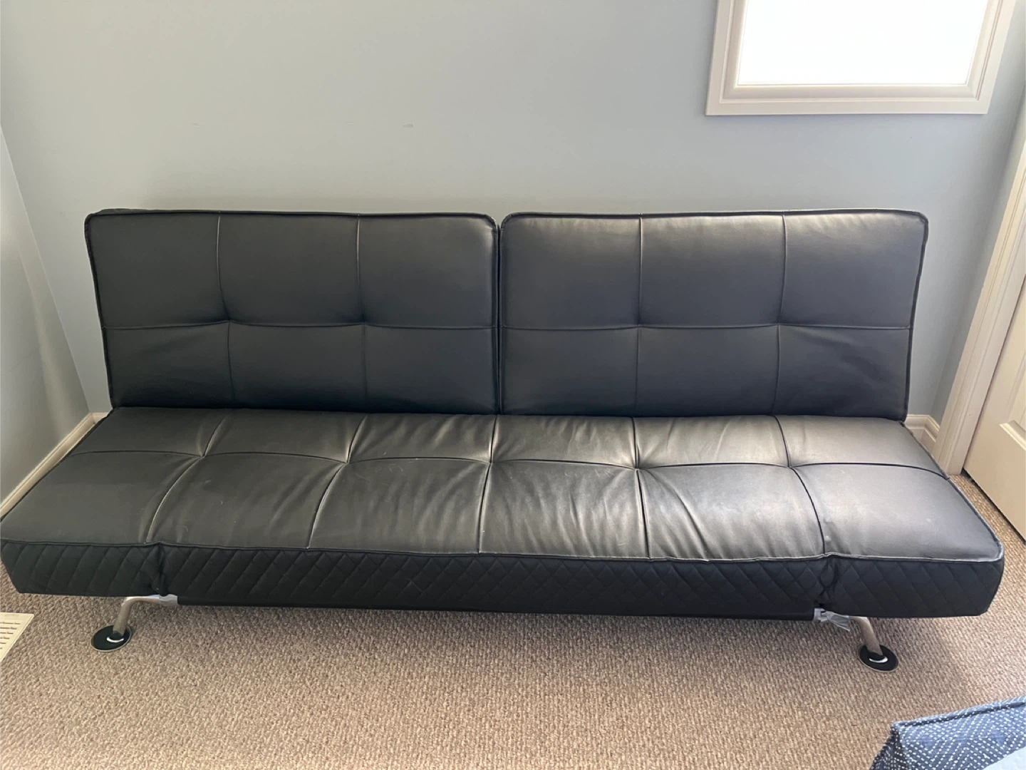 Black adjustable couch