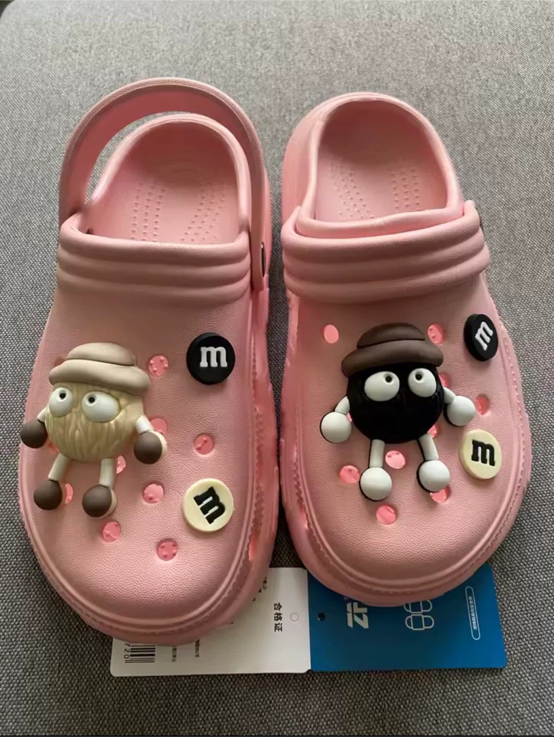 Pink Clog Shoes with M&M Charms