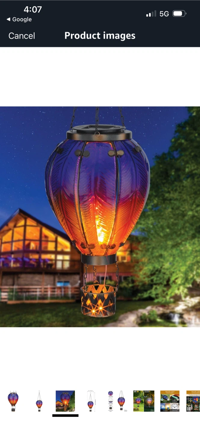 New Regal Art & Gift Hot Air Balloon Solar Lantern - photo 2
