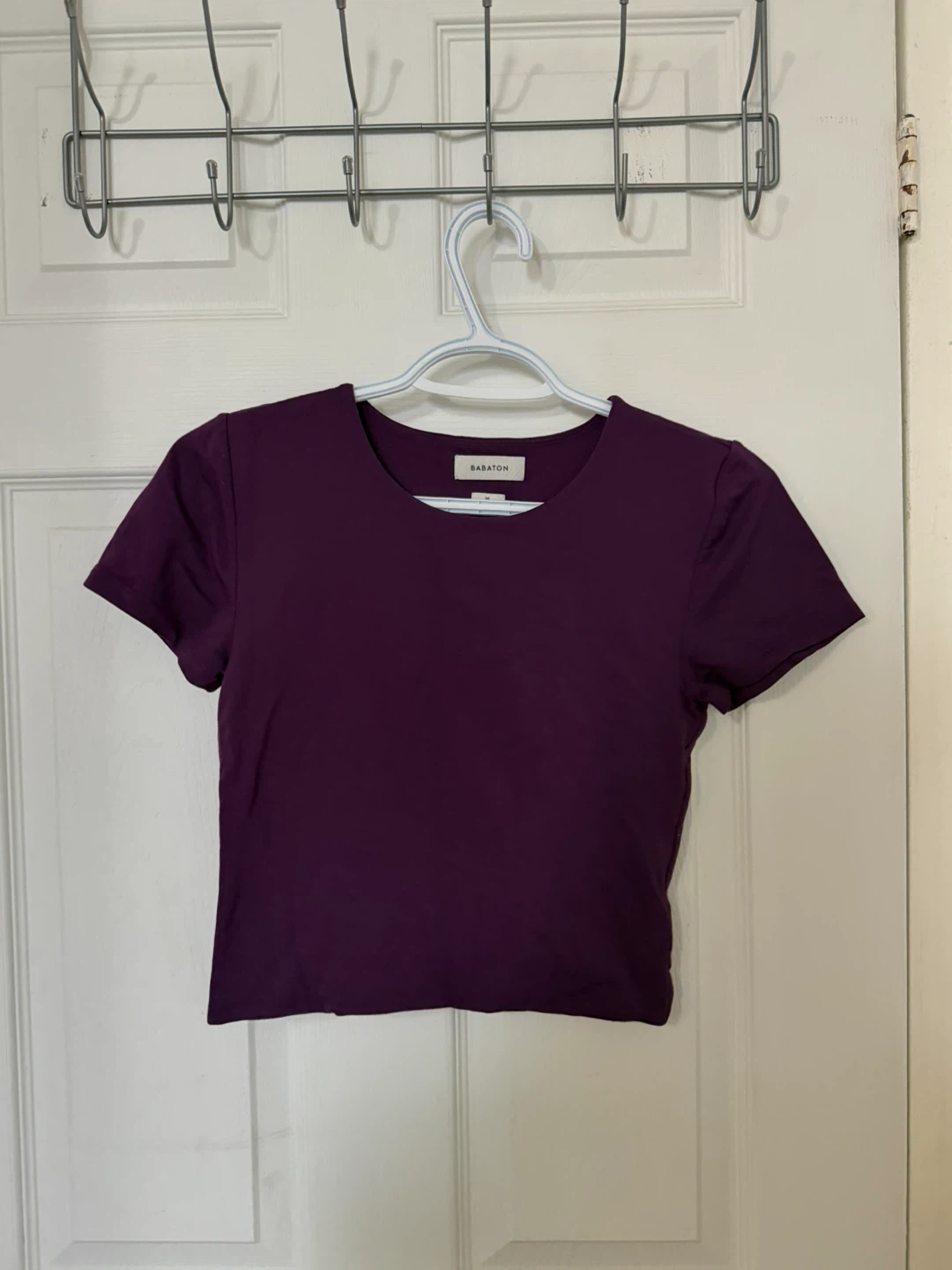 Babaton Purple Cropped T-Shirt - Size M
