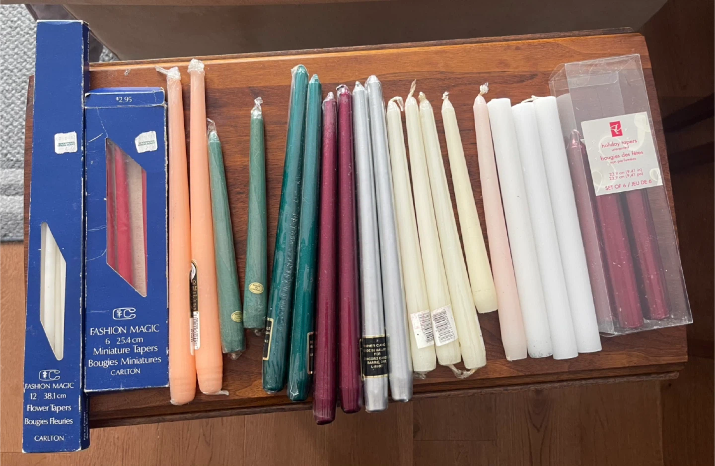 Bundle Taper Candles - Assorted Colors and Sizes