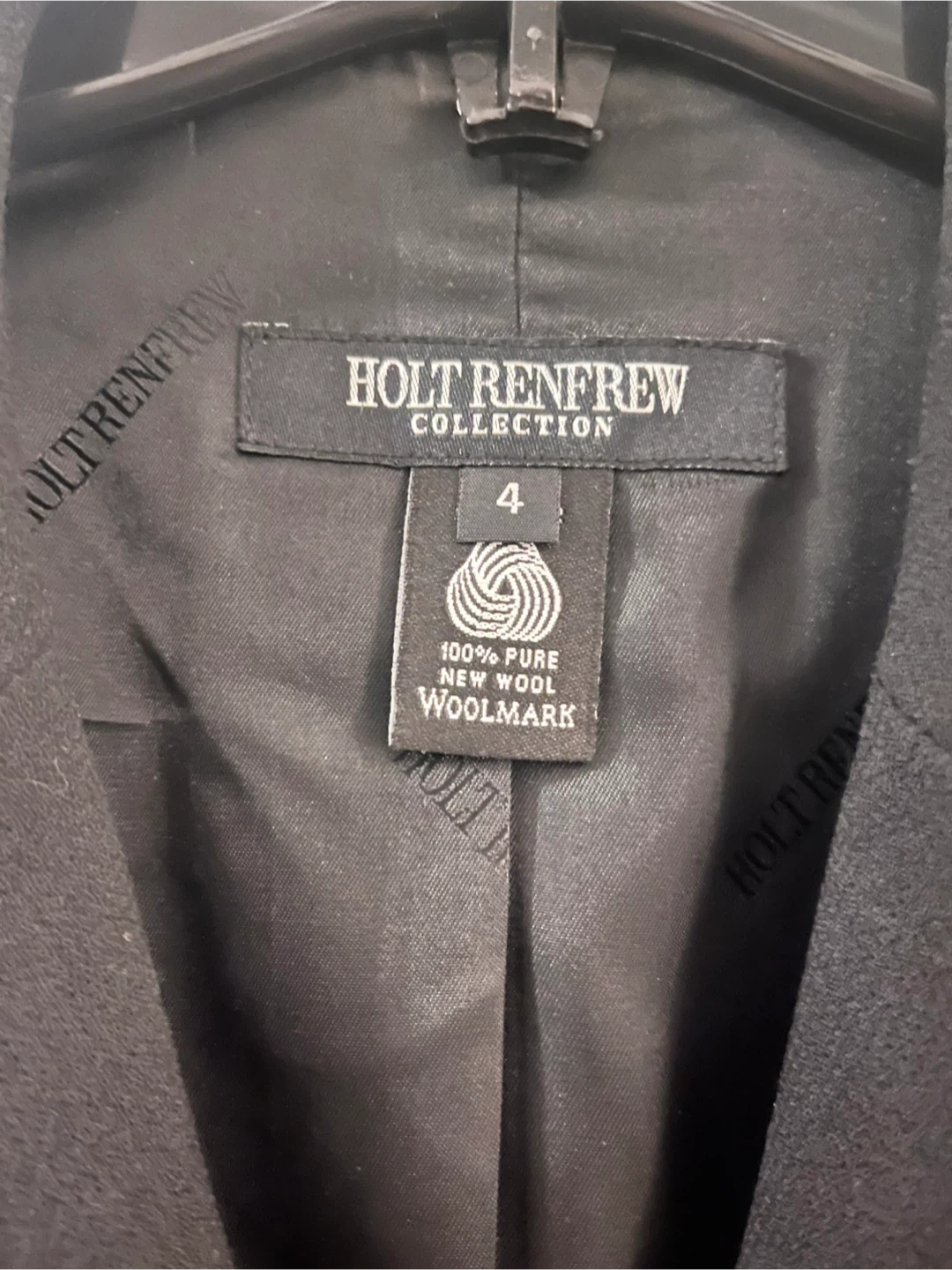 Holt Renfrew Collection Black Wool Blazer - Size 4 🏆 - photo 2
